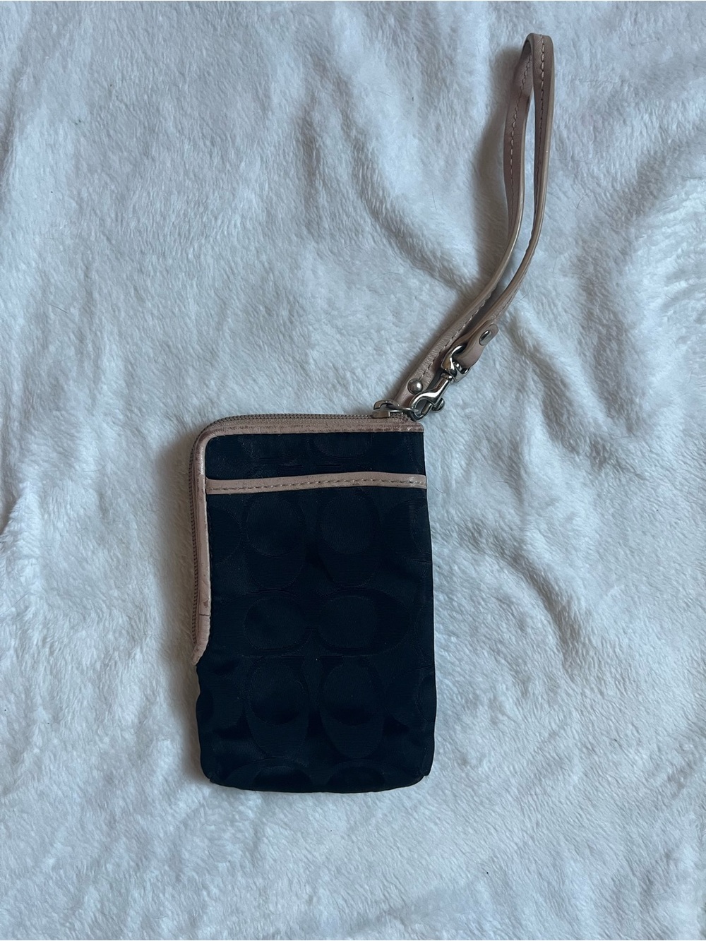 Coach Legacy signature nylon phone wristlet
